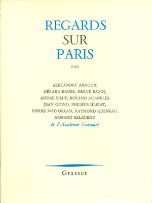 cover image of Regards sur Paris